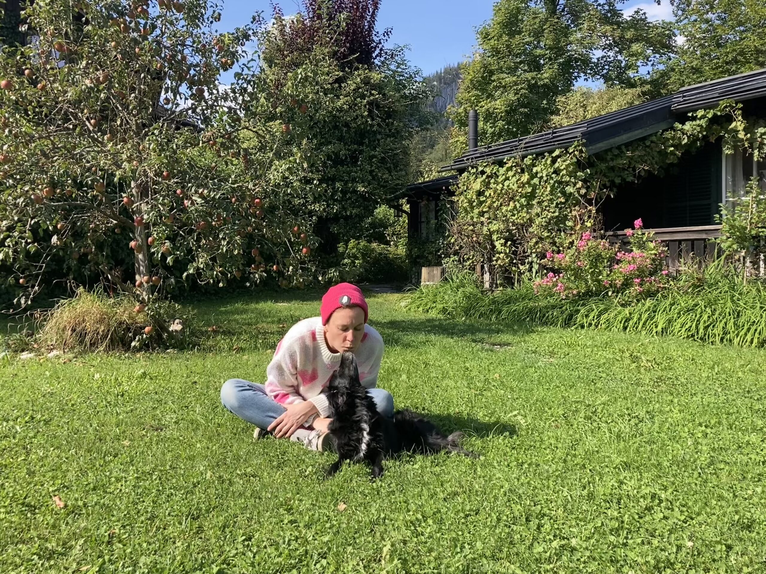 Frau mit Hund